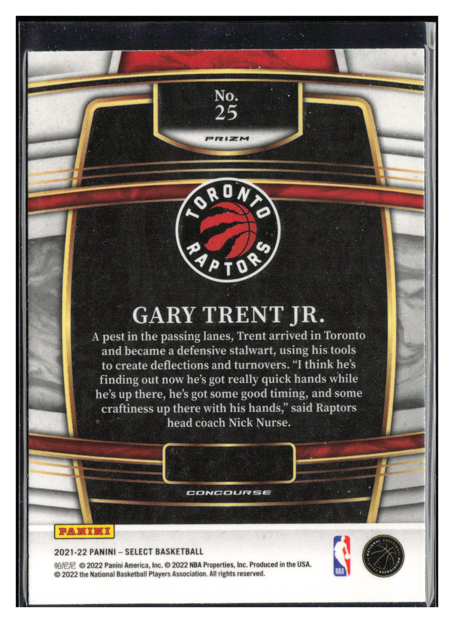 2021-22 Panini Select #25 Gary Trent Jr. Orange Flash Prizms