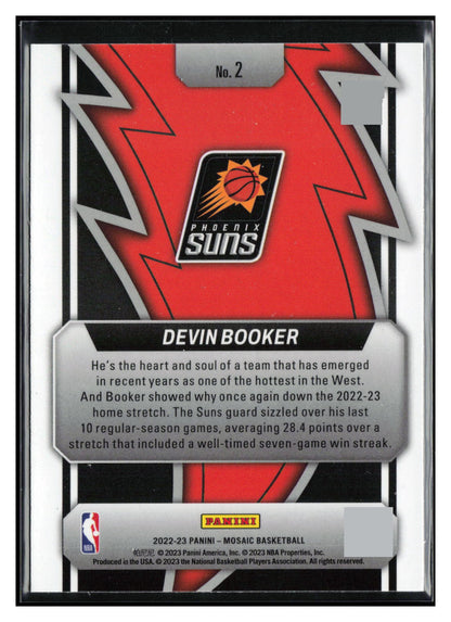 2022-23 Panini Mosaic #2 Devin Booker Thunder Road