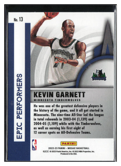 2022-23 Panini Mosaic #13 Kevin Garnett Epic Performers