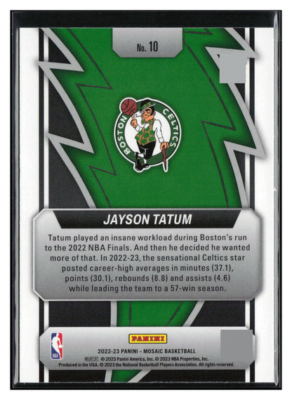 2022-23 Panini Mosaic #10 Jayson Tatum Thunder Road