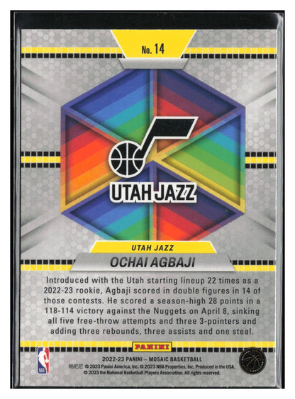 2022-23 Panini Mosaic #14 Ochai Agbaji Introductions
