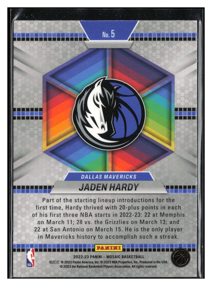 2022-23 Panini Mosaic #5 Jaden Hardy Introductions
