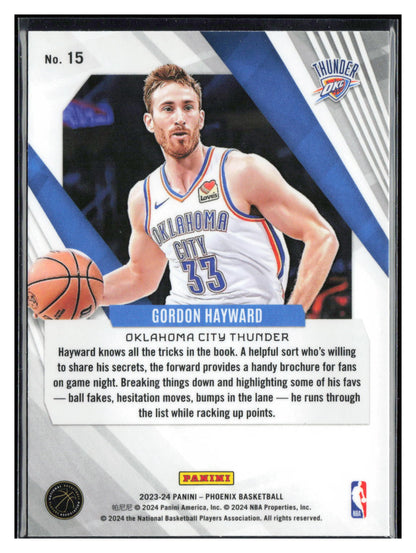 2023-24 Panini Phoenix #15 Gordon Hayward Phoenix Red Ice