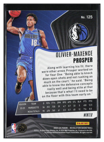 2023-24 Panini Revolution Winter #125 Olivier-Maxence Prosper