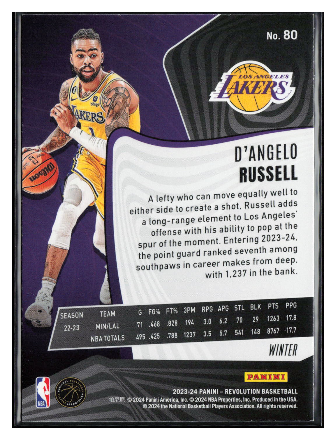 2023-24 Panini Revolution Winter #80 D'Angelo Russell