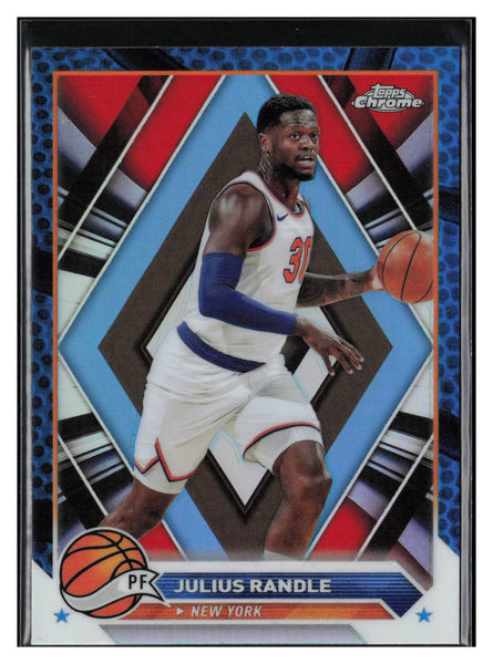 2023-24 Topps Chrome #129 Julius Randle Blue Basketball Refractors