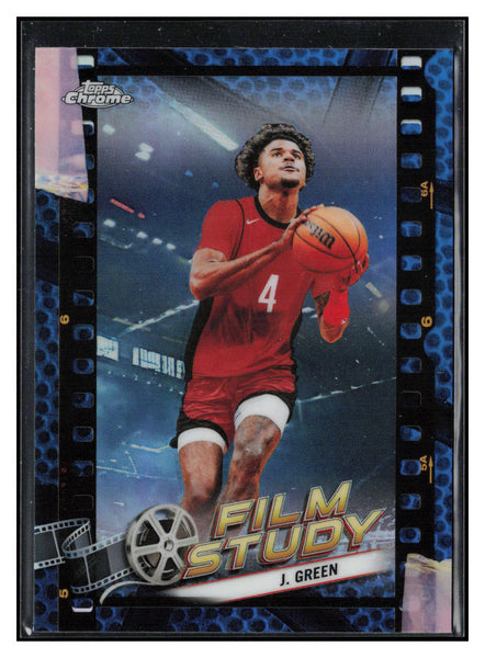 2023-24 Topps Chrome #FS-7 Jalen Green Film Study Refractor Blue Basketball