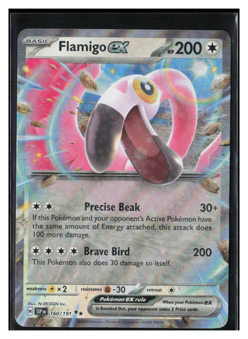 Surging Sparks #160/191 Flamigo ex (#160/191) - Holofoil SV - Surging Sparks