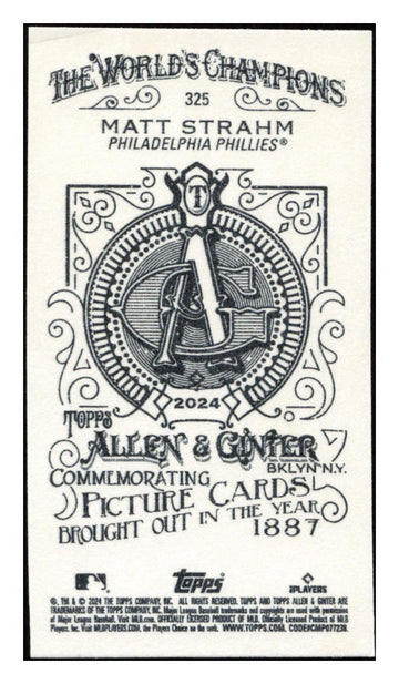 2024 Topps Allen & Ginter #325 Matt Strahm Mini