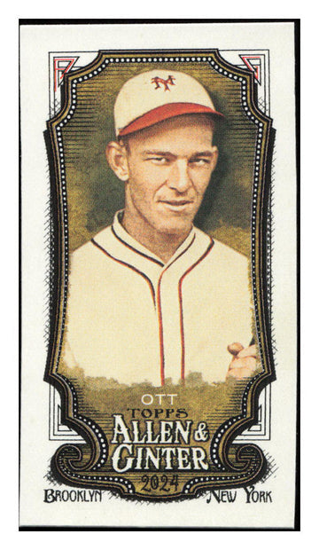 2024 Topps Allen & Ginter #119 Mel Ott Mini A&G Back
