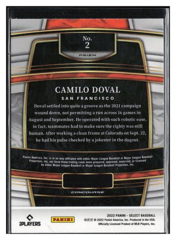 2022 Panini Select #2 Camilo Doval Scope