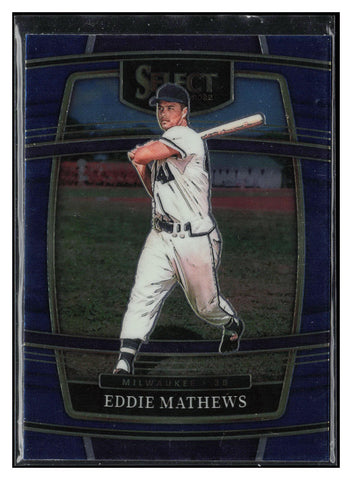 2022 Panini Select #87 Eddie Mathews Blue Retail Base