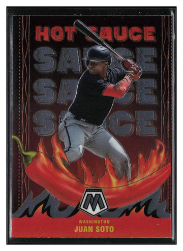 2022 Panini Mosaic #HS-2 Juan Soto Hot Sauce