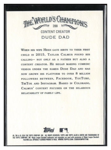 2024 Topps Allen & Ginter #288 Dude Dad