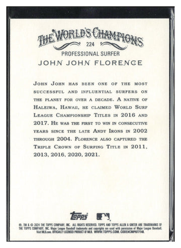 2024 Topps Allen & Ginter #224 John John Florence