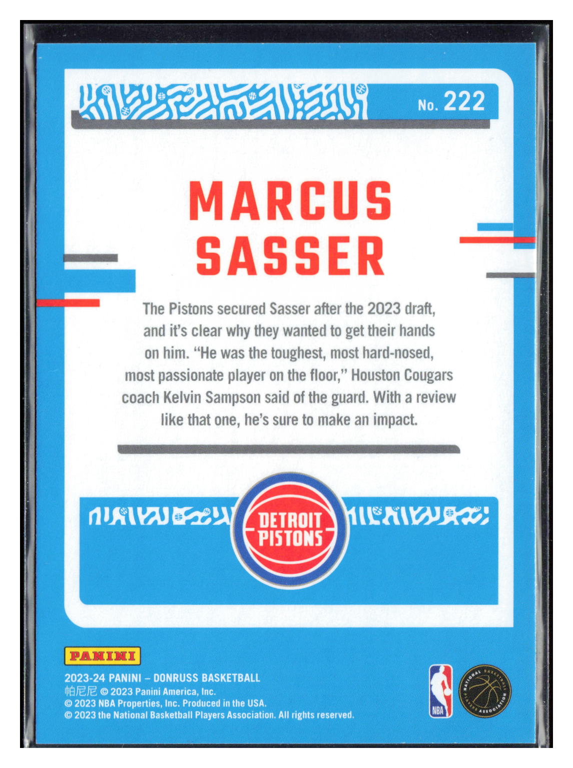 2023-24 Donruss #222 Marcus Sasser