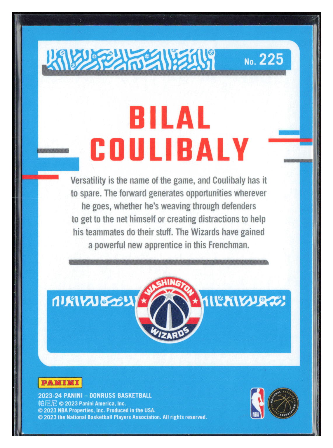 2023-24 Donruss #225 Bilal Coulibaly