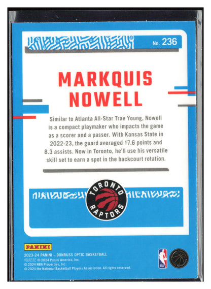 2023-24 Donruss Optic #236 Markquis Nowell