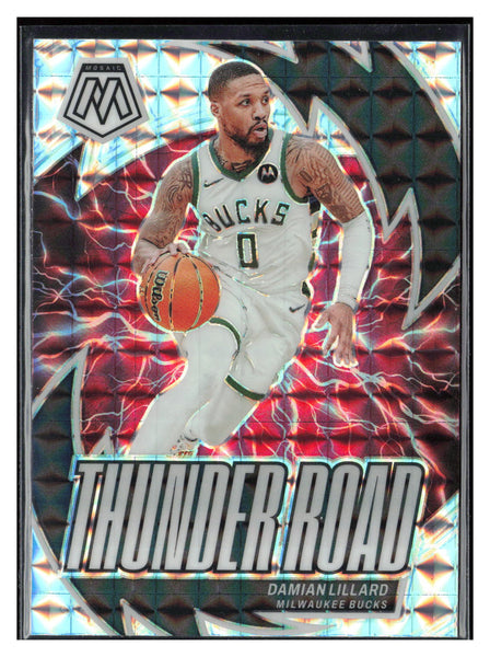 2023-24 Panini Mosaic #2 Damian Lillard Thunder Road Mosaic