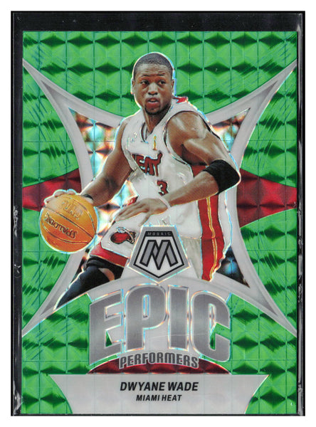 2023-24 Panini Mosaic #17 Dwyane Wade Epic Performers Mosaic Green