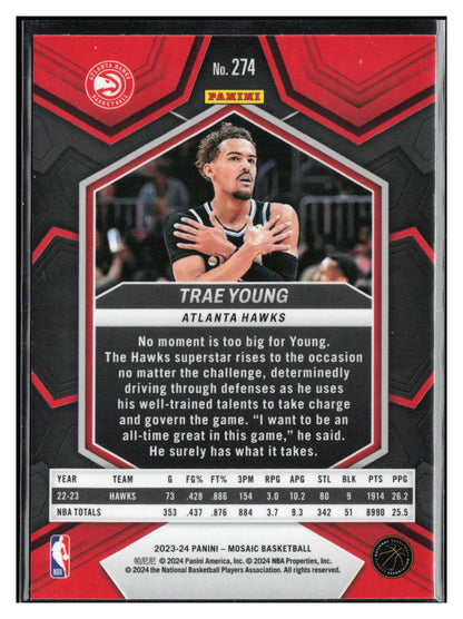 2023-24 Panini Mosaic #274 Trae Young