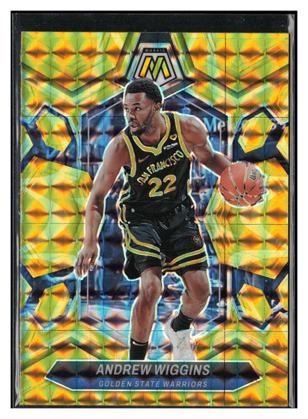 2023-24 Panini Mosaic #101 Andrew Wiggins Reactive Yellow