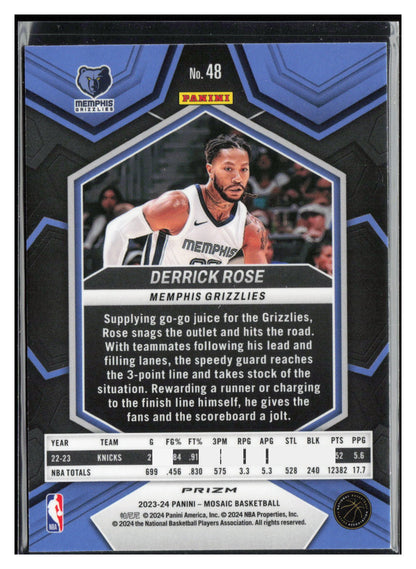 2023-24 Panini Mosaic #48 Derrick Rose Reactive Yellow