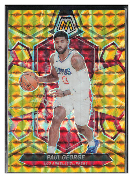 2023-24 Panini Mosaic #50 Paul George Reactive Yellow