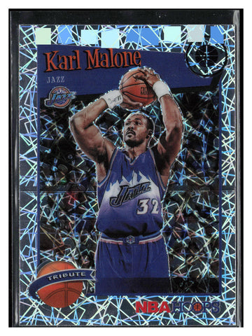 2019-20 Hoops Premium Stock #286 Karl Malone Prizms Silver Laser