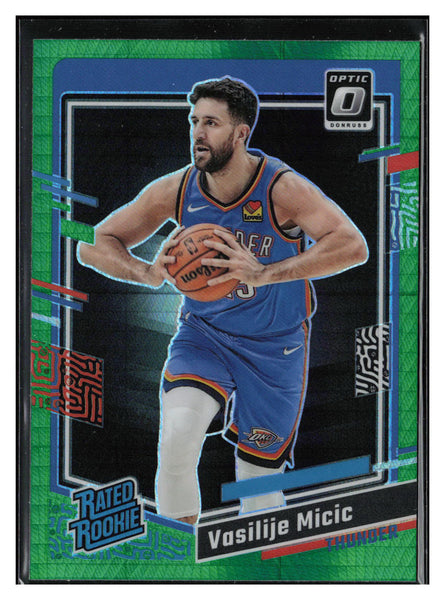 2023-24 Donruss Optic #208 Vasilije Micic Hyper Green