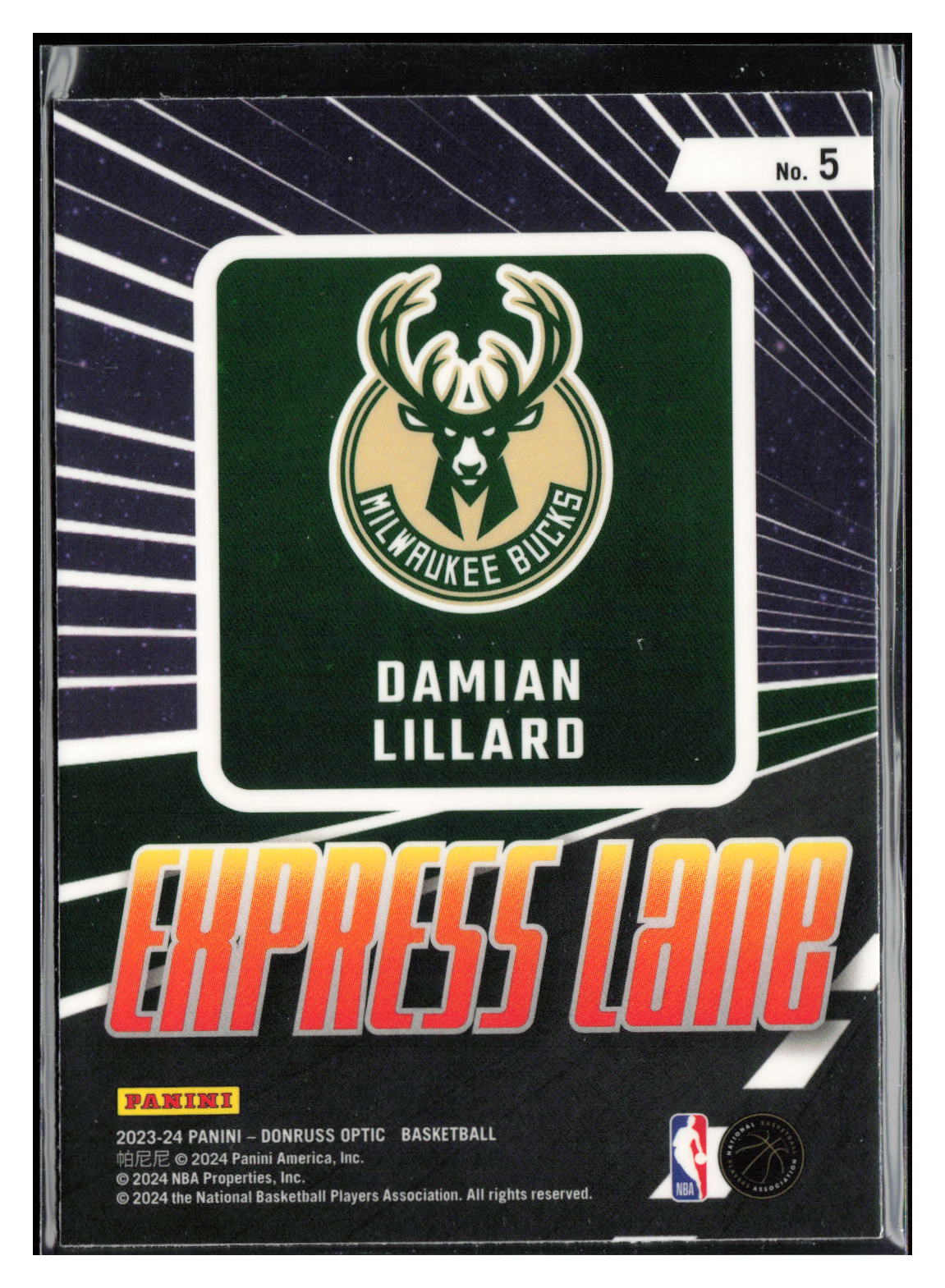 2023-24 Donruss Optic #5 Damian Lillard Express Lane