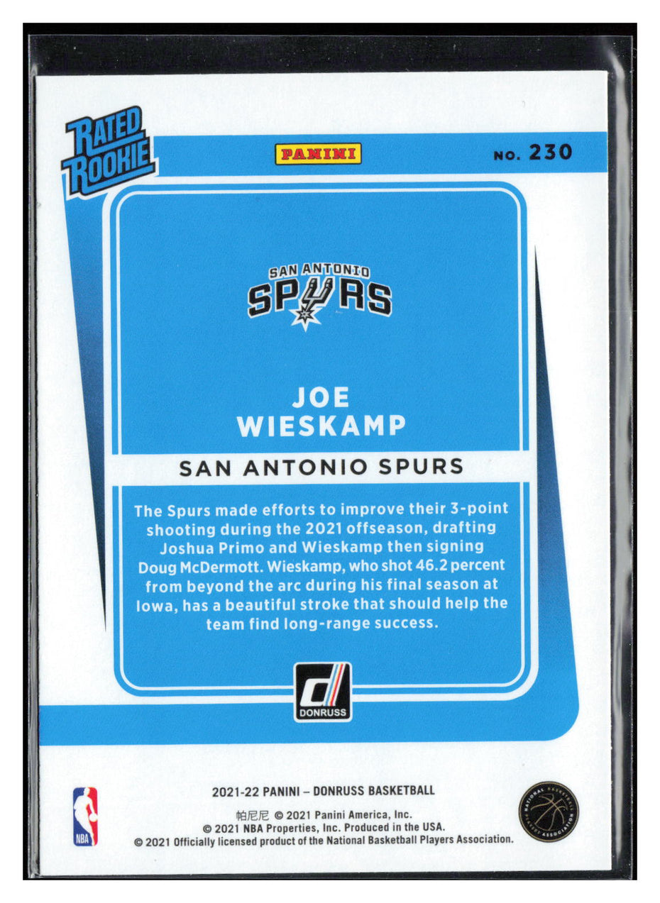 2021-22 Donruss #230 Joe Wieskamp