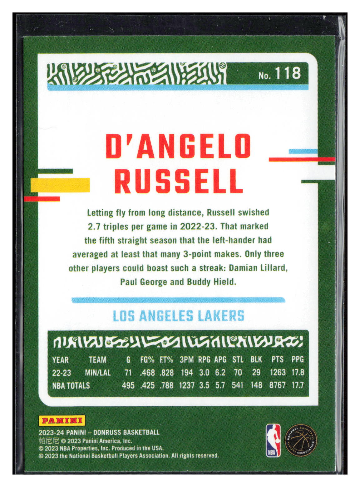 2023-24 Donruss #118 D'Angelo Russell