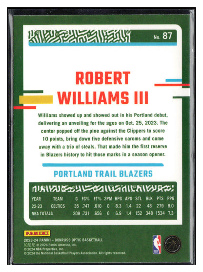 2023-24 Donruss Optic #87 Robert Williams III