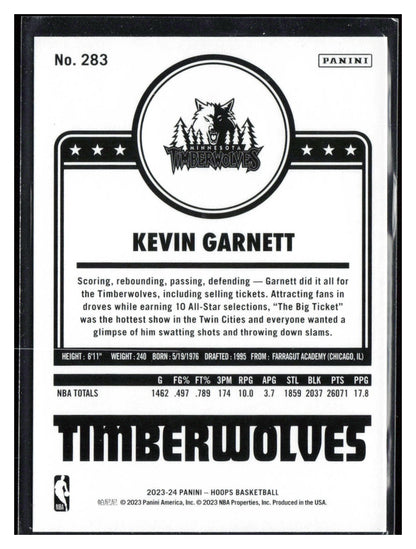 2023-24 Hoops #283 Kevin Garnett