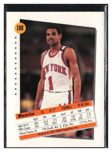 
1991-92 SkyBox #188 Maurice Cheeks
