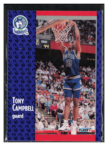 1991-92 Fleer #121 Tony Campbell