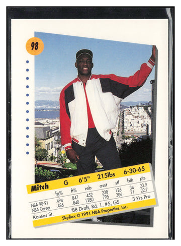 1991-92 SkyBox #98 Mitch Richmond
