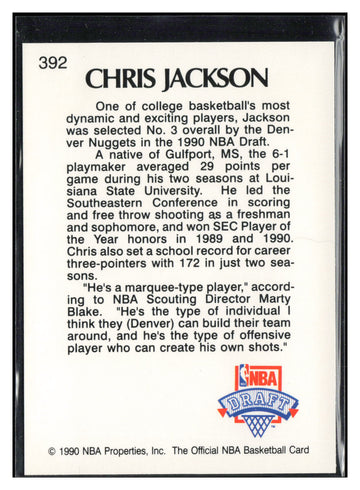 1990-91 Hoops #392 Chris Jackson