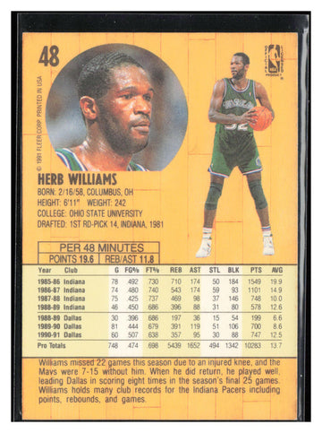 1991-92 Fleer #48 Herb Williams