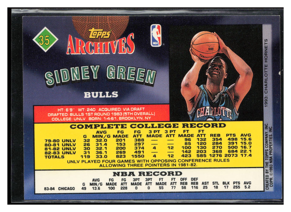 1992-93 Topps Archives #35 Sidney Green