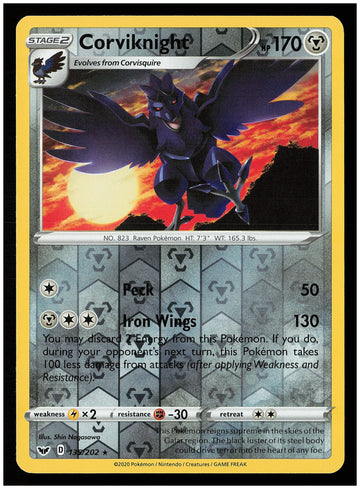 
SWSH01: Sword & Shield Base Set #135/202 Corviknight