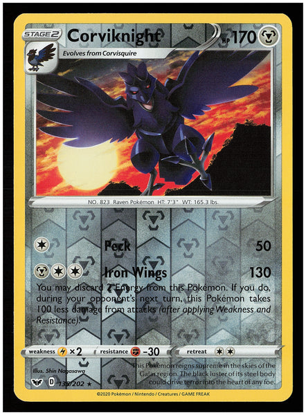 SWSH01: Sword & Shield Base Set #135/202 Corviknight