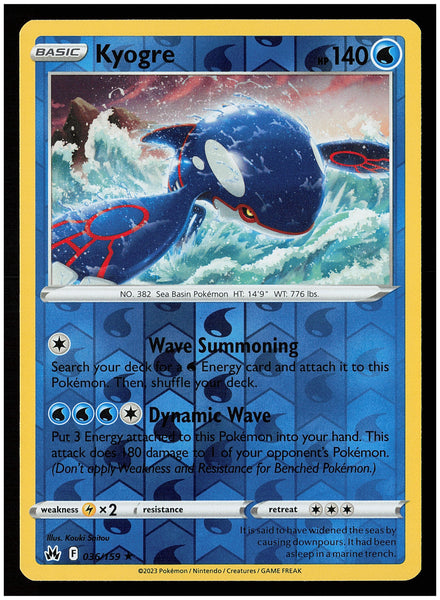 Crown Zenith #036/159 Kyogre