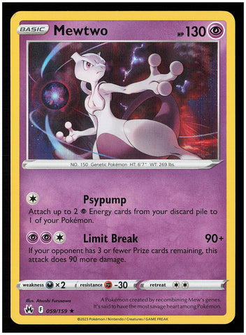 Crown Zenith #059/159 Mewtwo