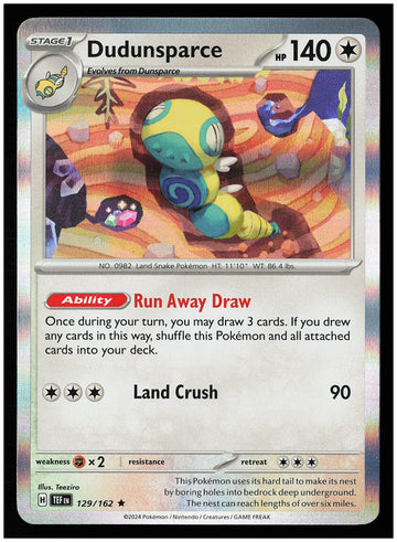 
SV05: Temporal Forces #129/162 Dudunsparce