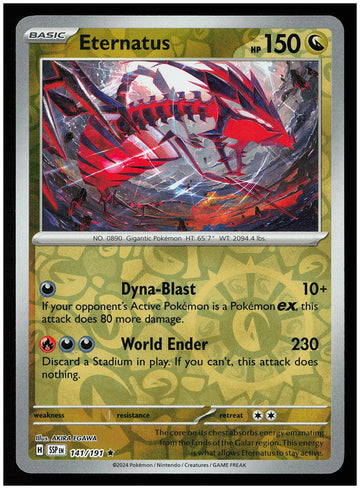 
SV08: Surging Sparks #141/191 Eternatus - #3