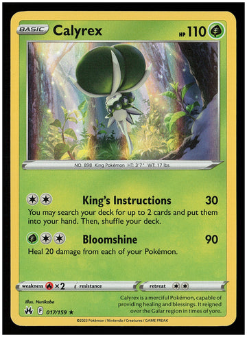 
Crown Zenith #017/159 Calyrex