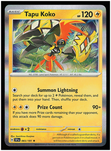 
SV08: Surging Sparks #065/191 Tapu Koko