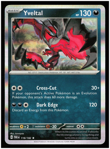 
SV04: Paradox Rift #118/182 Yveltal